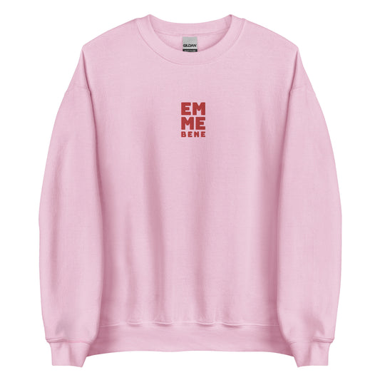 EMME BENE pink embroidered sweatshirt