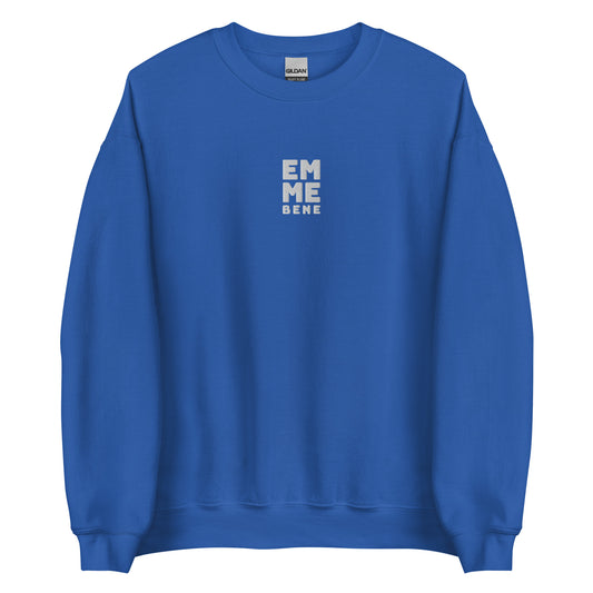 EMME BENE blue embroidered sweatshirt