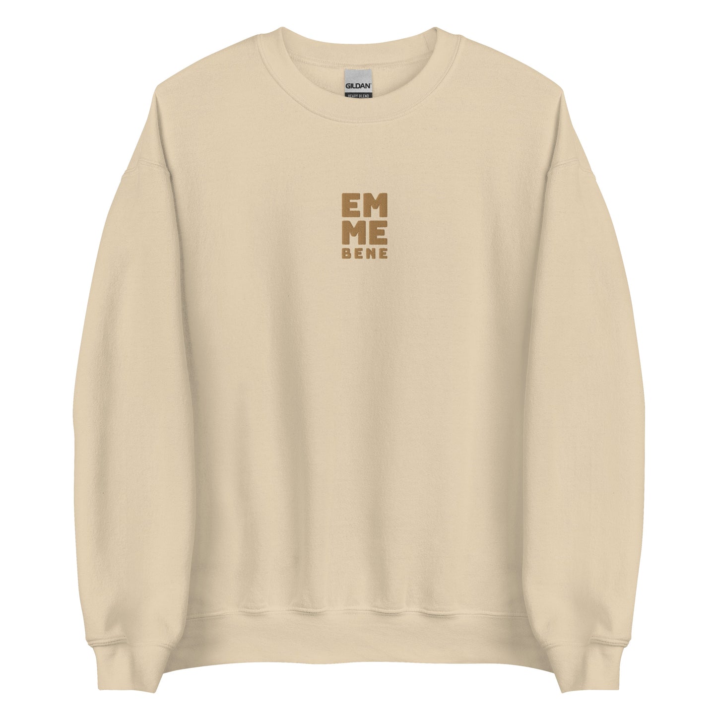 EMME BENE tan embroidered sweatshirt